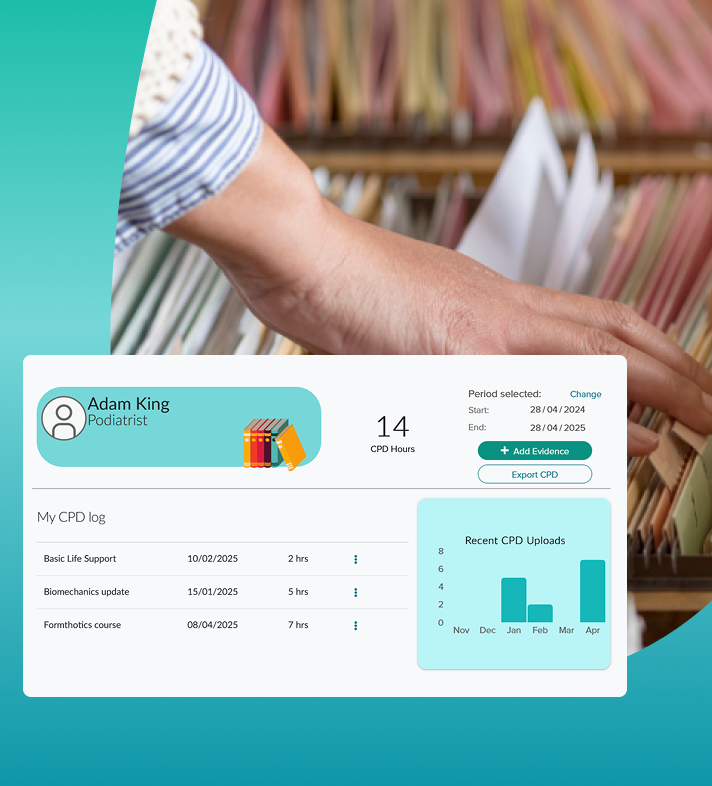 an image showing the standard summary page for the cpd log